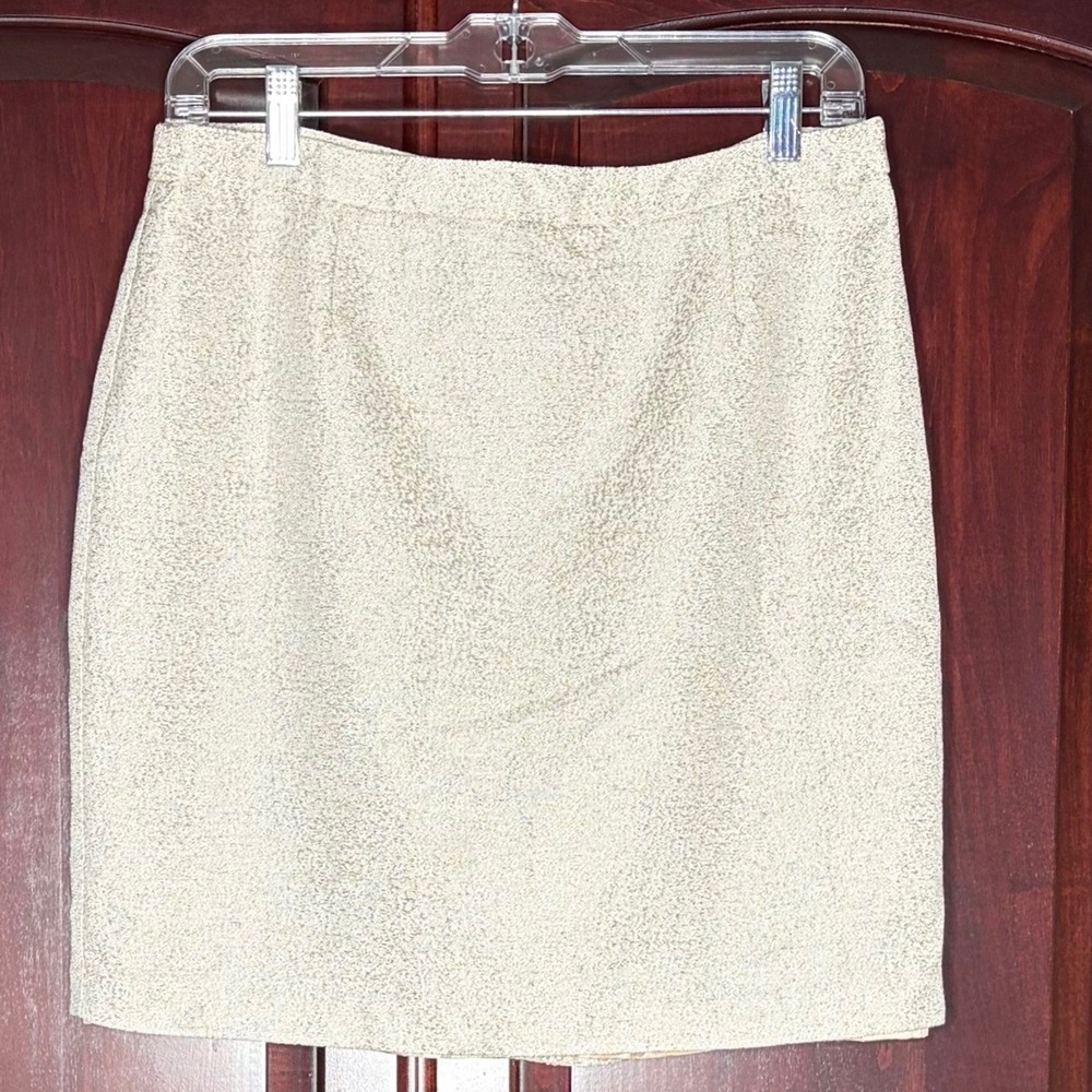 Forever 21 Mini Skirt Metallic Gold Textured Contemporary Glam Large Party Fancy